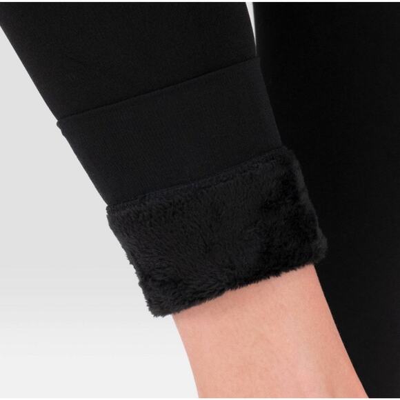 Wander by Hottotties Women's VelvetLined Thermal Leggings - Black S - Picture 3 of 3